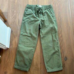 100% organic cotton, everlane pants size M, grass